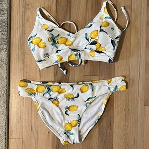 Jessica Simpson Lemon Tie Bathing Suit 🍋